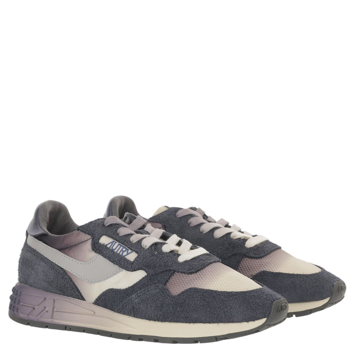 Autry Navy Leather Nylon Running Sneakers