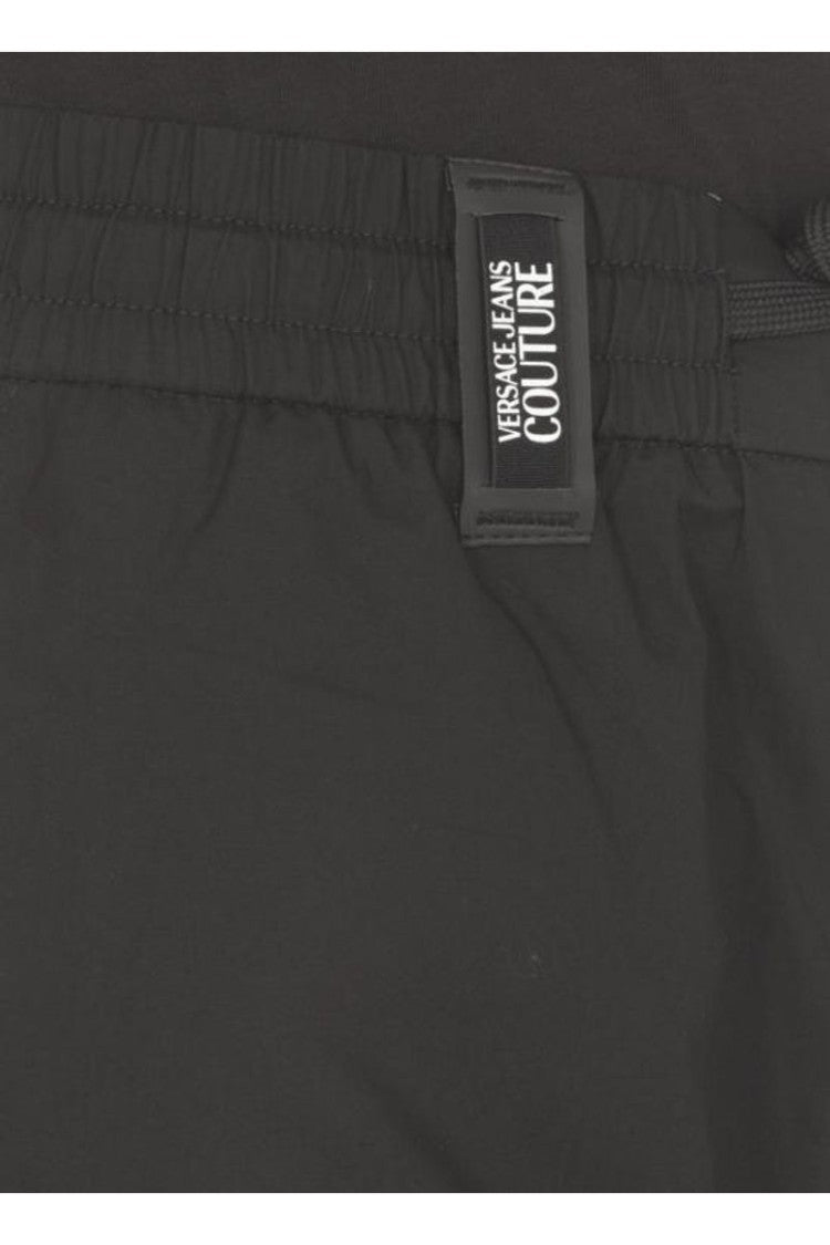 Versace Jeans Couture Black Cotton Drawstring Jogger Sweatpants