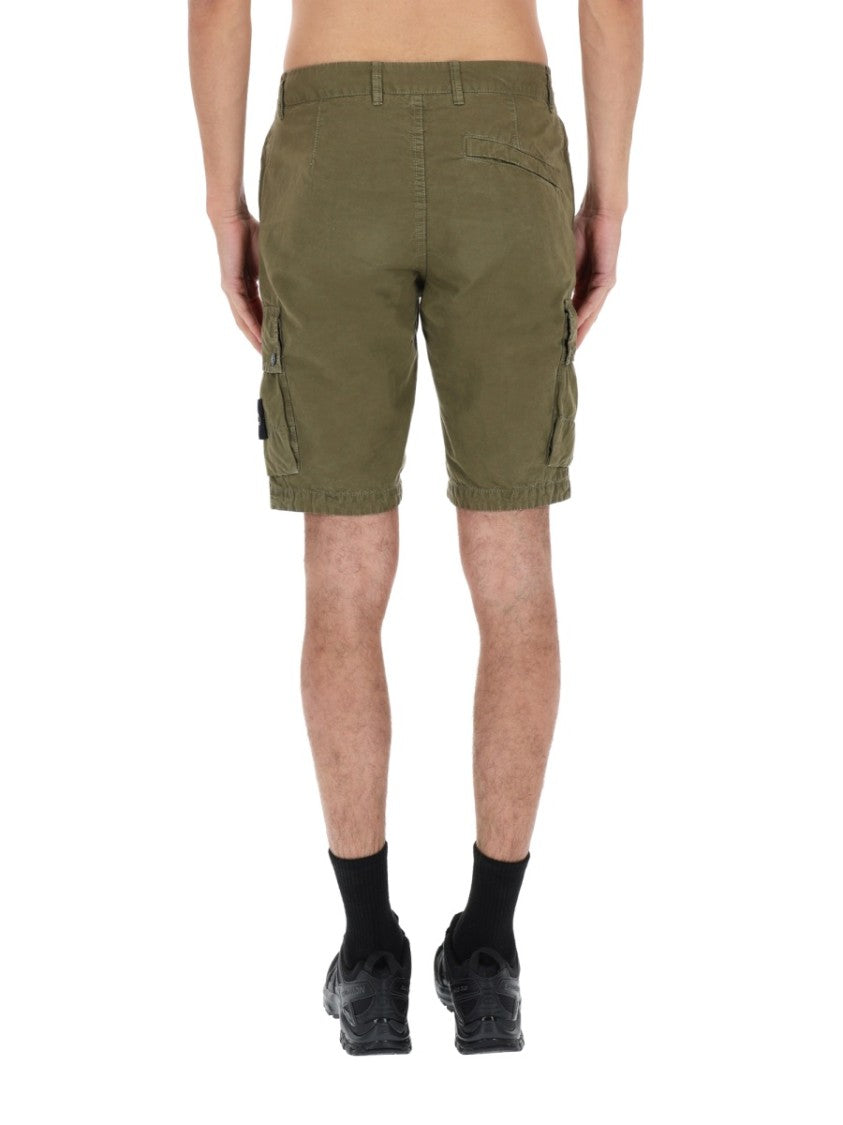 Stone Island Cotton Multiple Flap Shorts