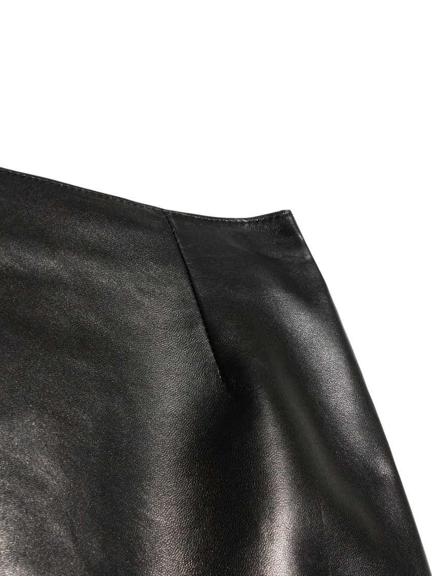 Gucci Black Nappa Leather Mini Skirt