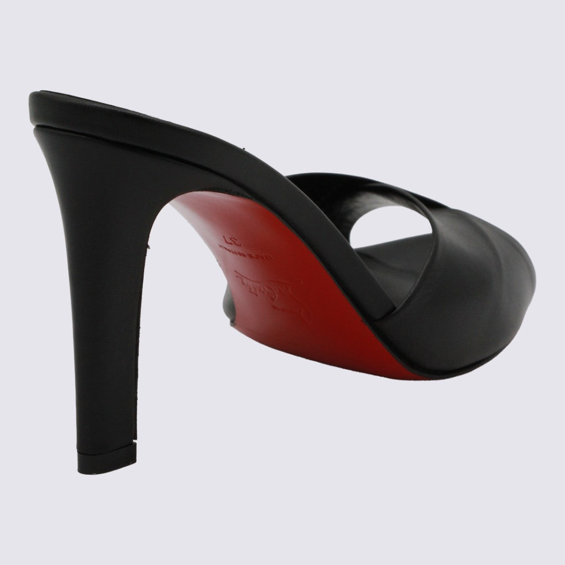 Christian Louboutin Open-Toe Sandals With Crisscross Leather Strap