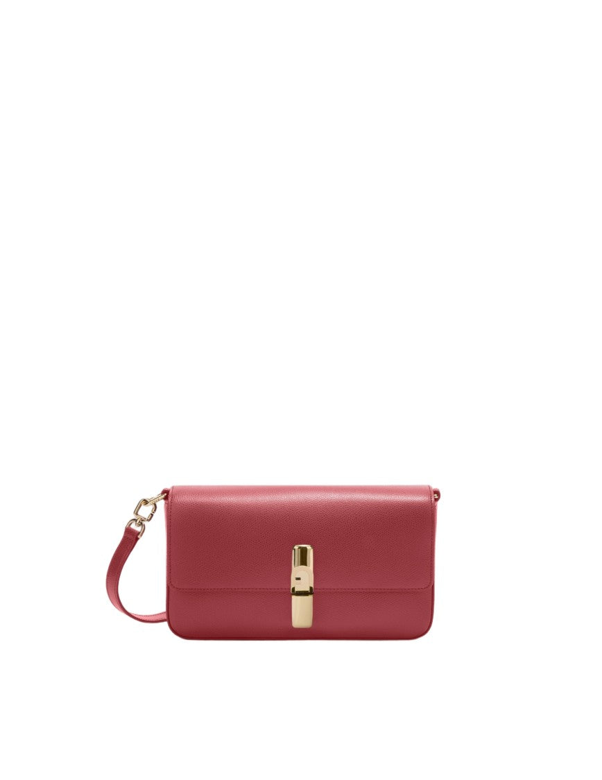 Furla Iride S Leather Bag, Cherry Color