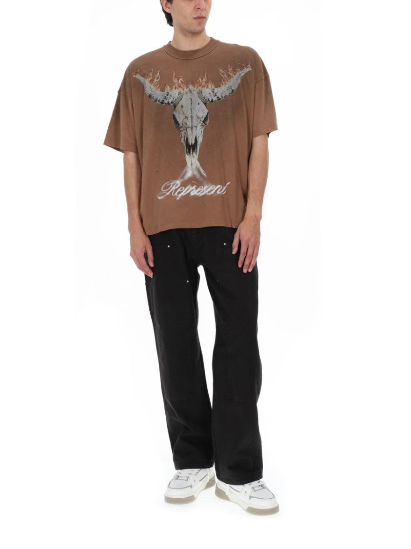 Represent Carpenter Relaxed Wide-Leg Utility Trousers Pants