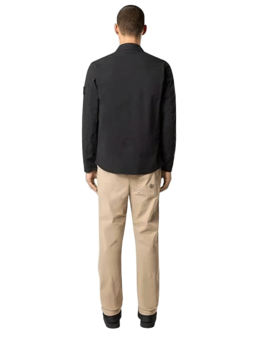Stone Island Long-Sleeve Minimalist Shirt With Concealed Placket