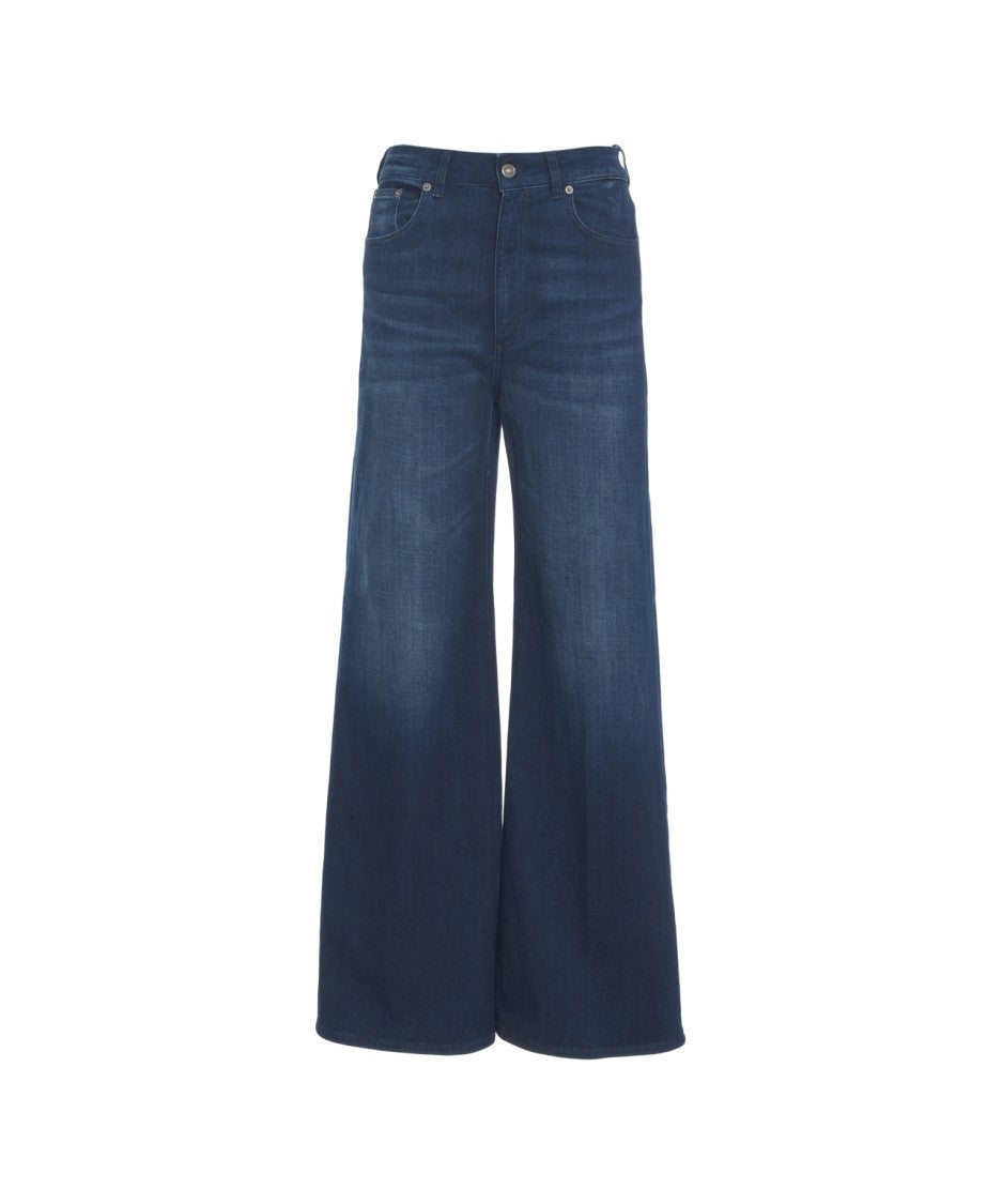 Dondup High-Waisted Wide-Leg Jeans With Classic Five-Pocket Design