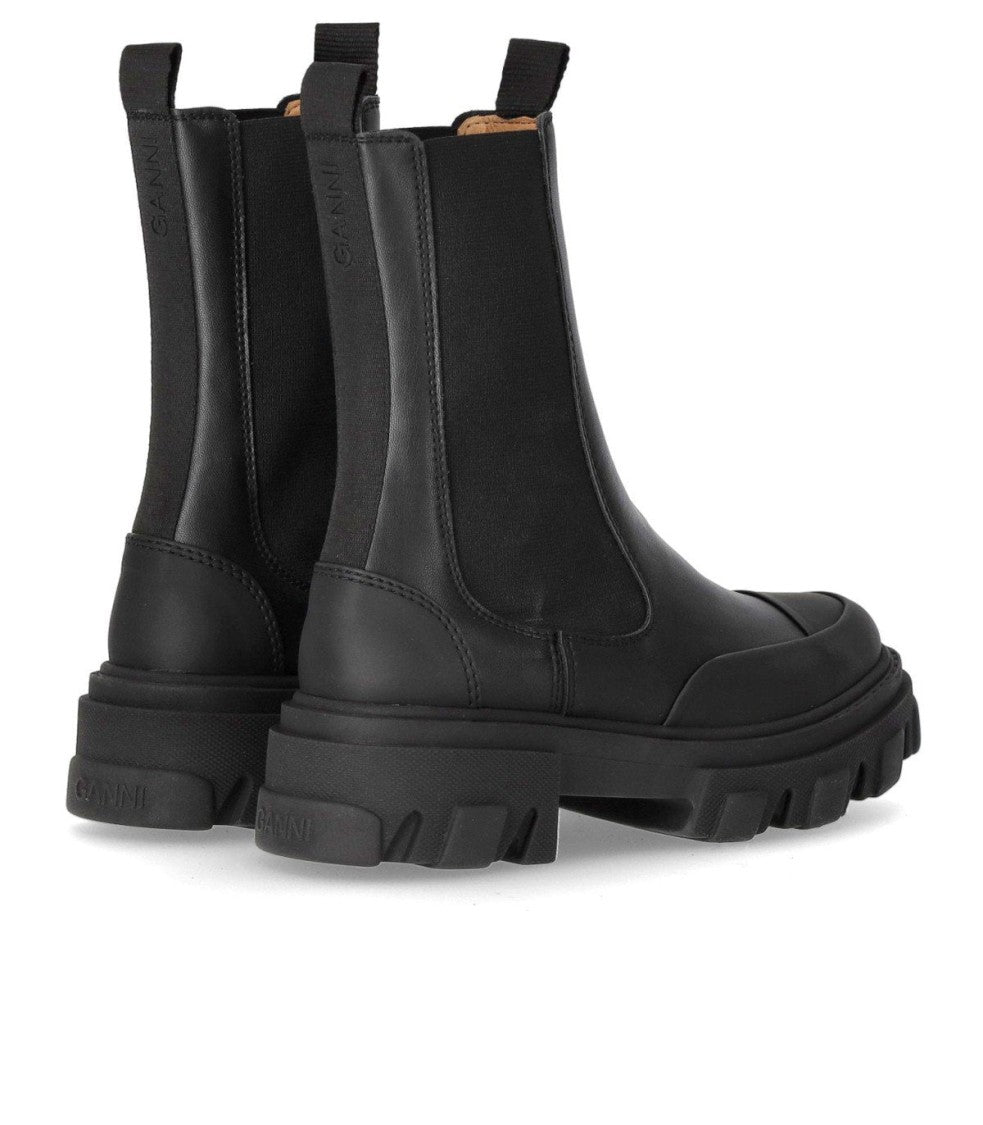 Ganni Black Mid Chelsea Boot