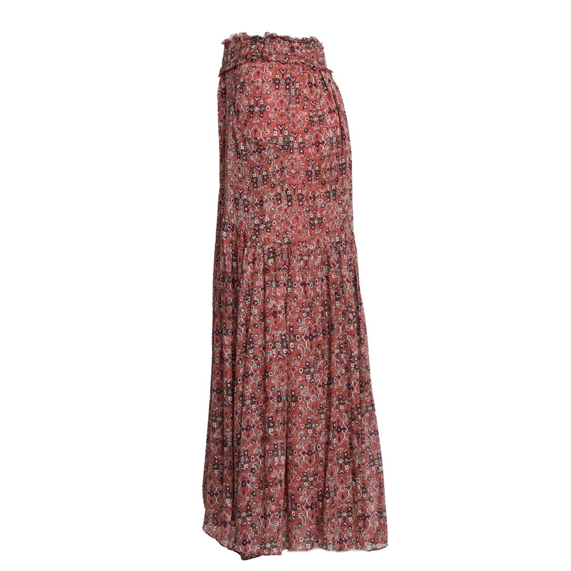 Isabel Marant Besma Long Skirt In Printed Crêpe