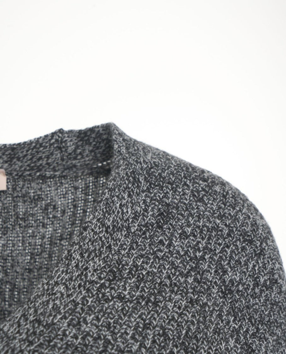 Liu Jo Cropped Grey Melange Cardigan