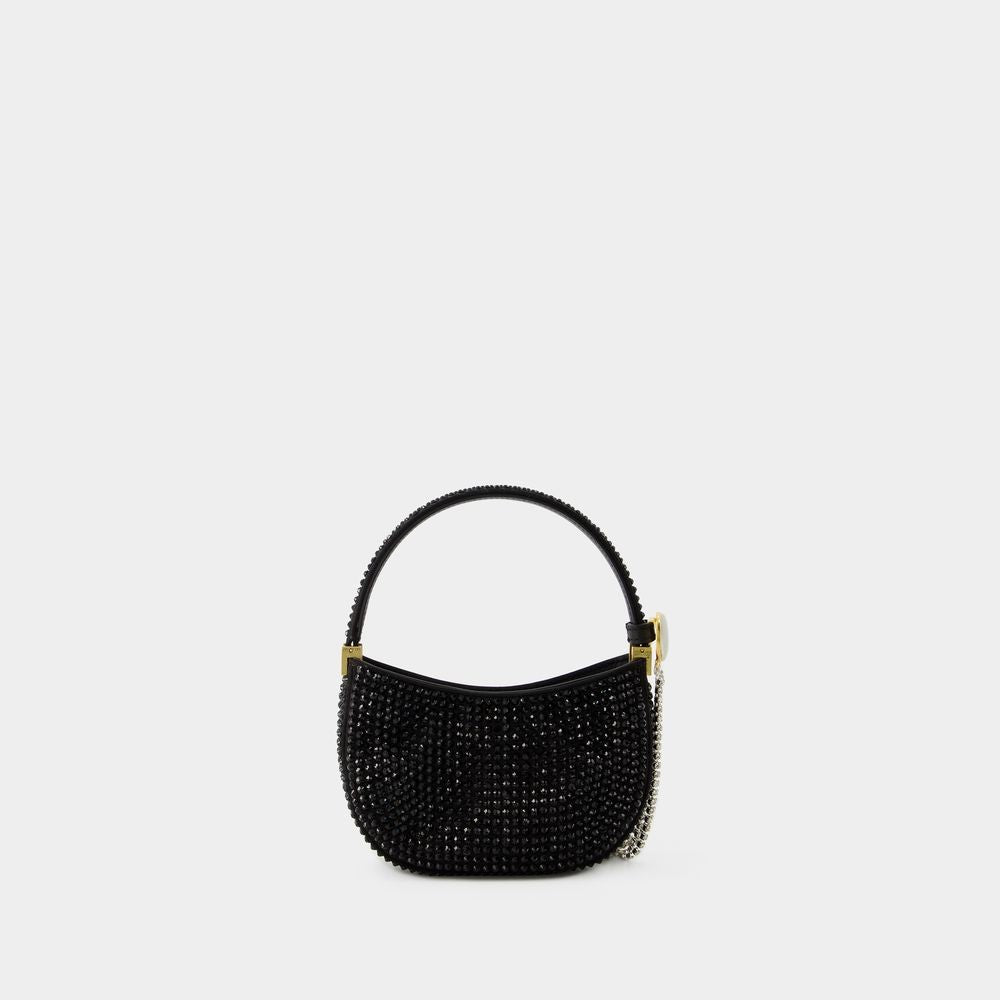Magda Butrym Micro Vesna Crystal Hobo Bag - Cristal - Black