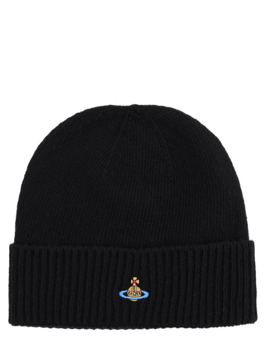 Vivienne Westwood Cashmere Ribbed Fold-Over Beanie