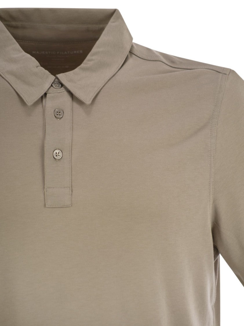 Majestic Cotton And Lyocell Polo Shirt