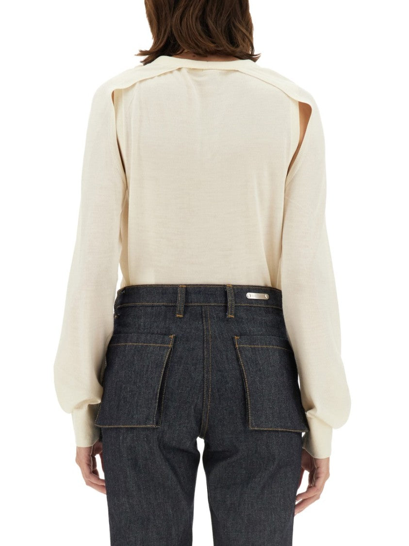 Helmut Lang Relaxed-Fit Wool And Silk Blend Top
