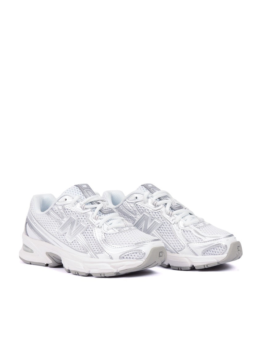 New Balance White Silver V2 Retro Sneakers