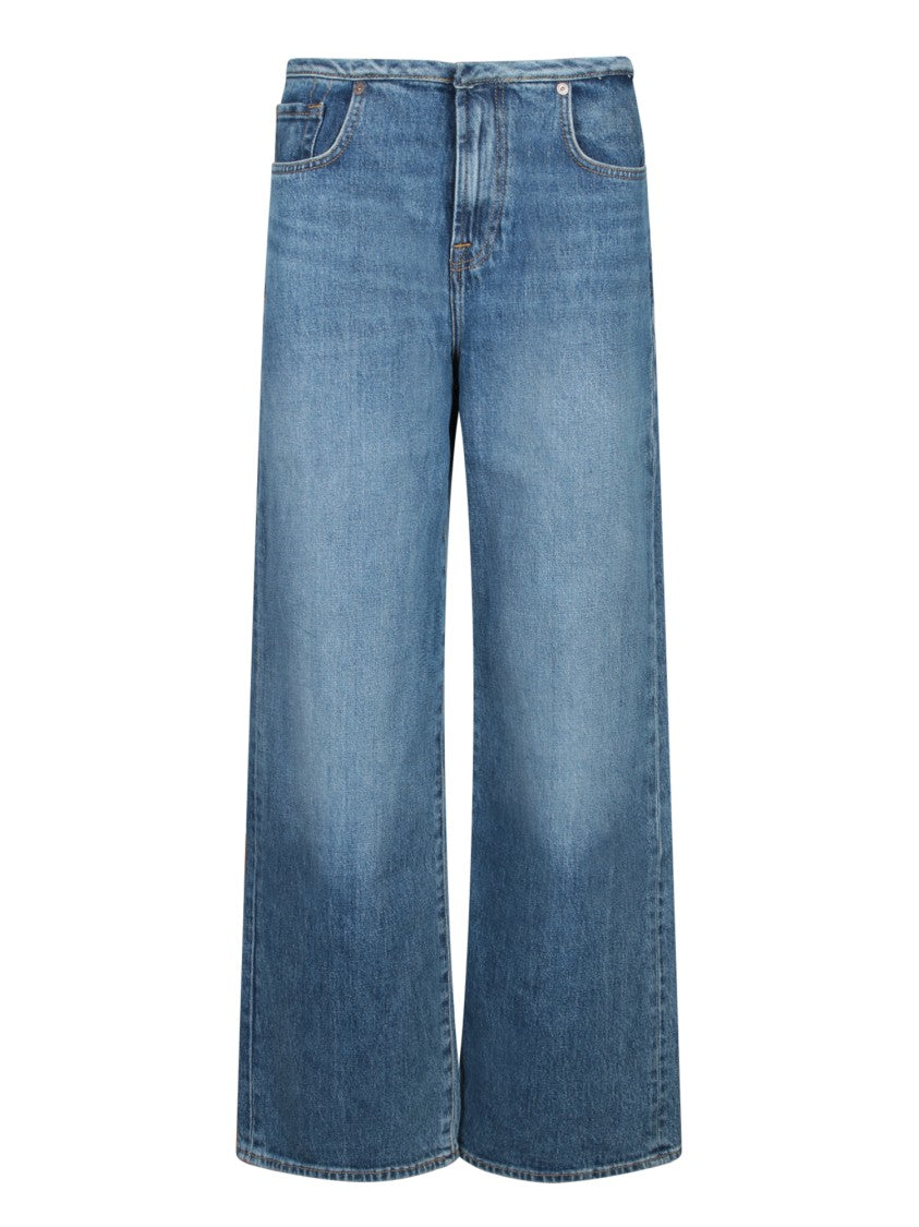 7 For All Mankind Wide-Leg Jeans With Vintage Wash