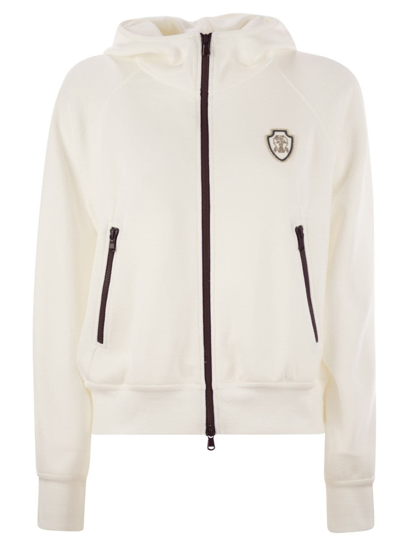 Brunello Cucinelli Hooded Techno Cotton Pique Topwear