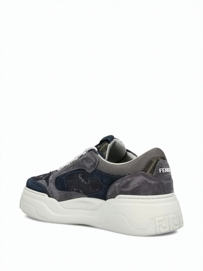 Fendi Textured Dark-Tone Fendi Sneakers