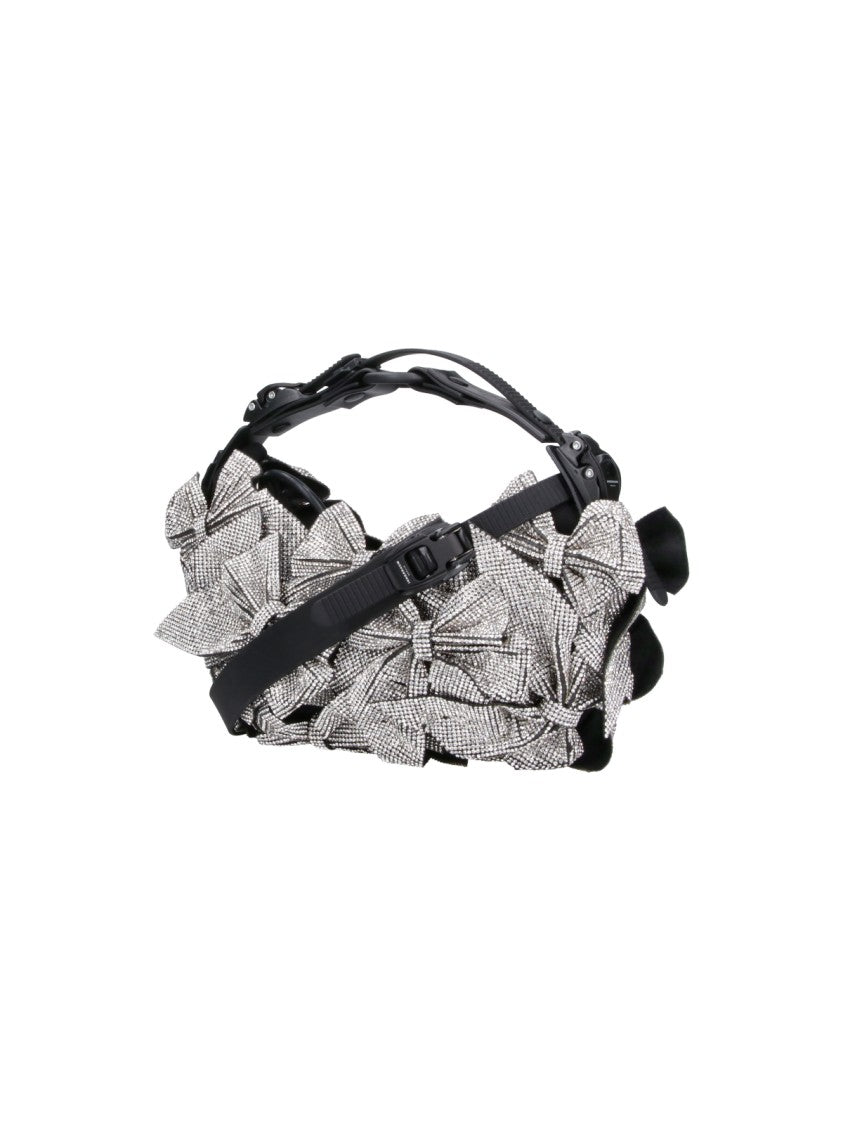 Junya Watanabe Black Rhinestone-Embellished Shoulder Bag