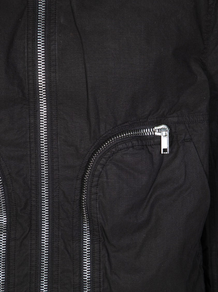 Drkshdw Bauhaus Flight Cropped Ribbed Details Bomber Jacket