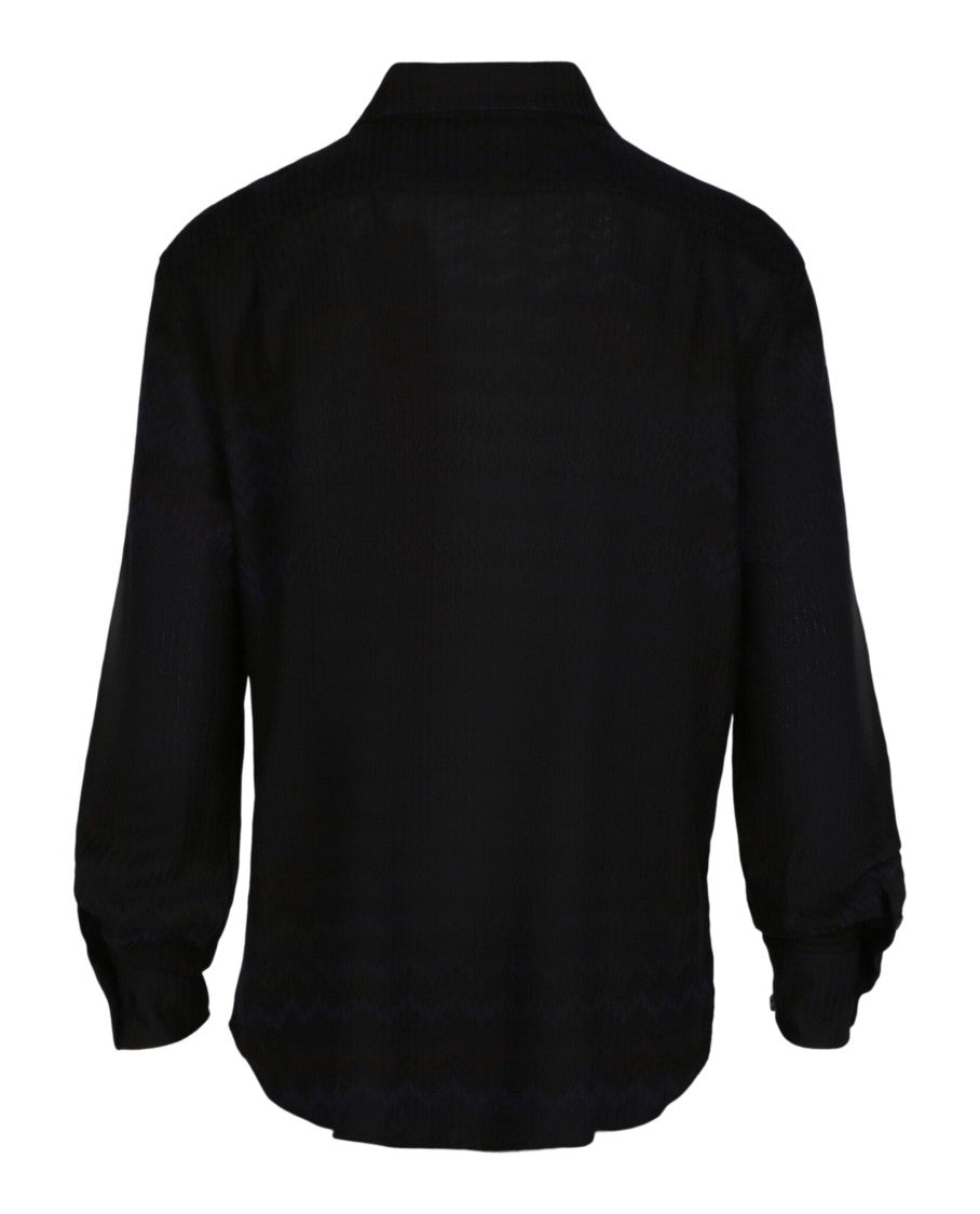 M Missoni Chevron-Pattern Long-Sleeved Shirt
