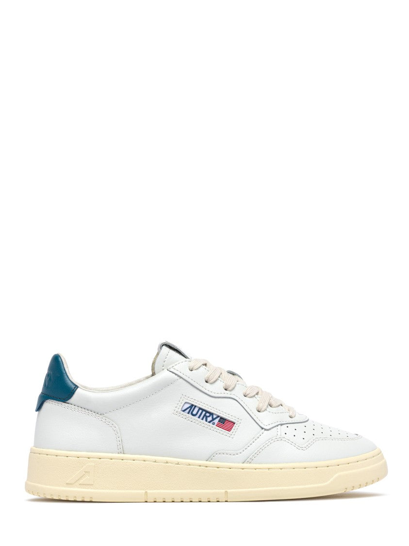 Autry Low-Top Leather Sneakers With Minimalist Design And Contrasting Collar