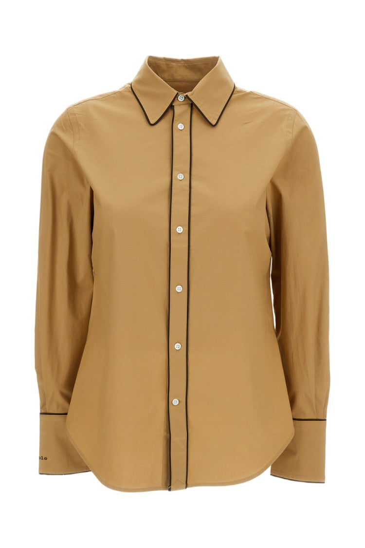 Polo Ralph Lauren Beige Classic Cut Cotton Shirt