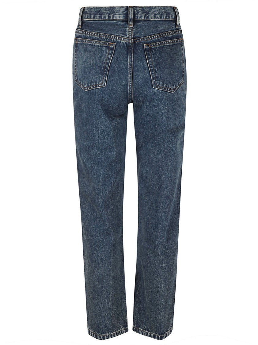 A.P.C. High-Waisted Straight-Leg Jeans With Faded Finish