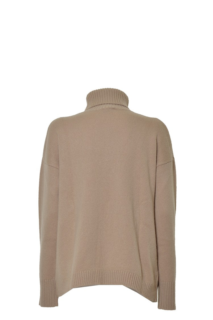 Blumarine Camel Cashmere Turtleneck Sweater