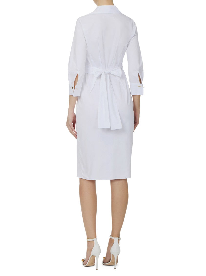 Elisabetta Franchi Tailored Wrap Dress With Deep V-Neck