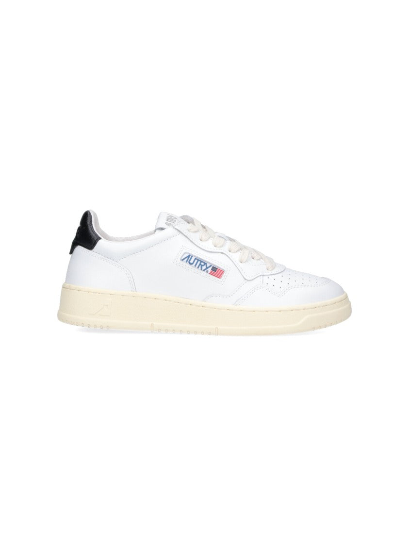 Autry White Medalist Low Leather Sneakers