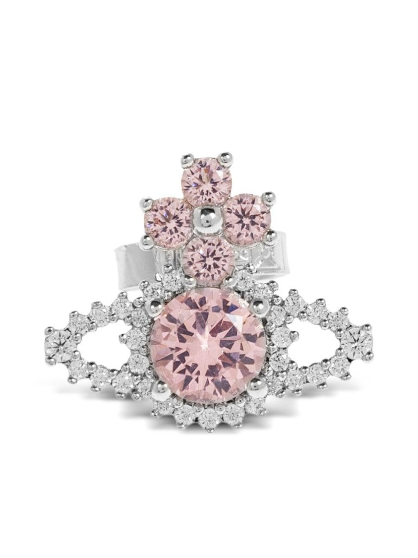 Vivienne Westwood Orb-Shaped Silver-Tone Crystal Stud Earrings