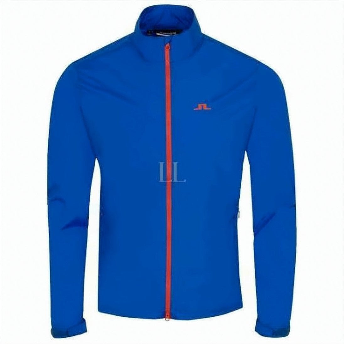 J Lindeberg Fitted Vibrant Blue Casual Jacket With Contrasting Zipper