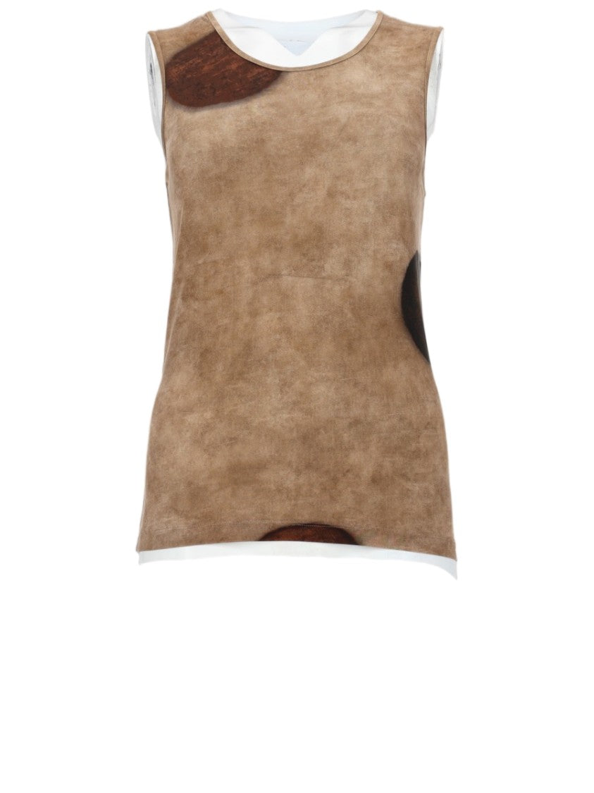 Uma Wang Brown Macro Pois Cupro Top