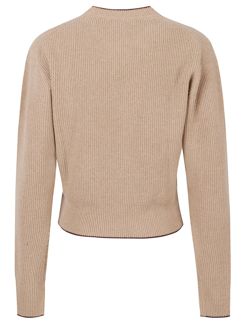 Chloé Wool Cashmere-Blend Heart Logo Sweater