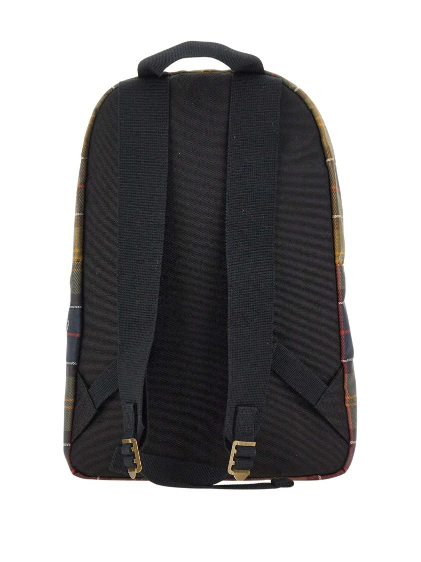 Barbour Tartan Pattern Adjustable Straps Backpack