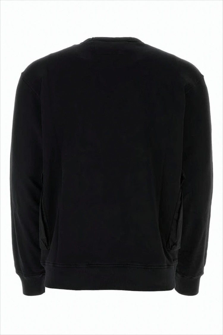 C.P. Company Classic Crew Neck Black Sweatshirt With Relaxed Fit