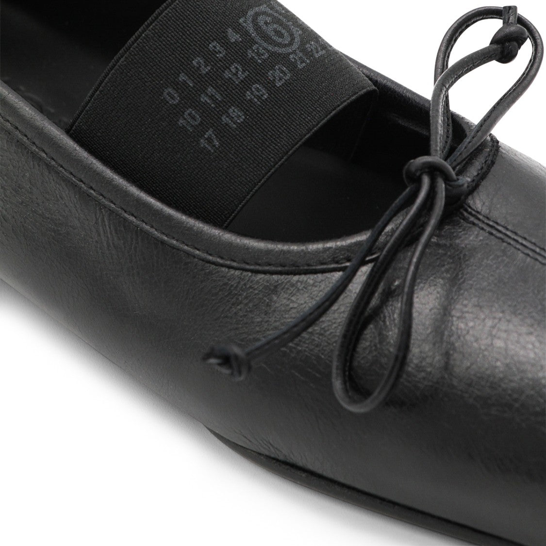 Mm6 By Maison Margiela Black Leather Flats