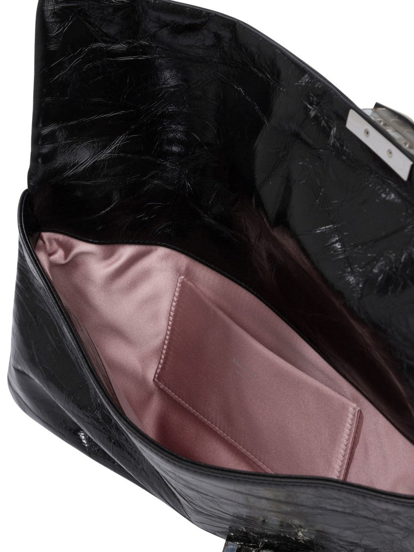 Jimmy Choo Rectangular Clutch With Crinkled Texture
