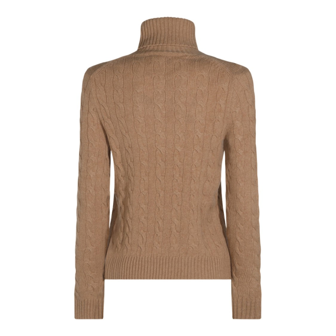 Polo Ralph Lauren Cable Knit Sweater With High Turtleneck And Embroidered Logo