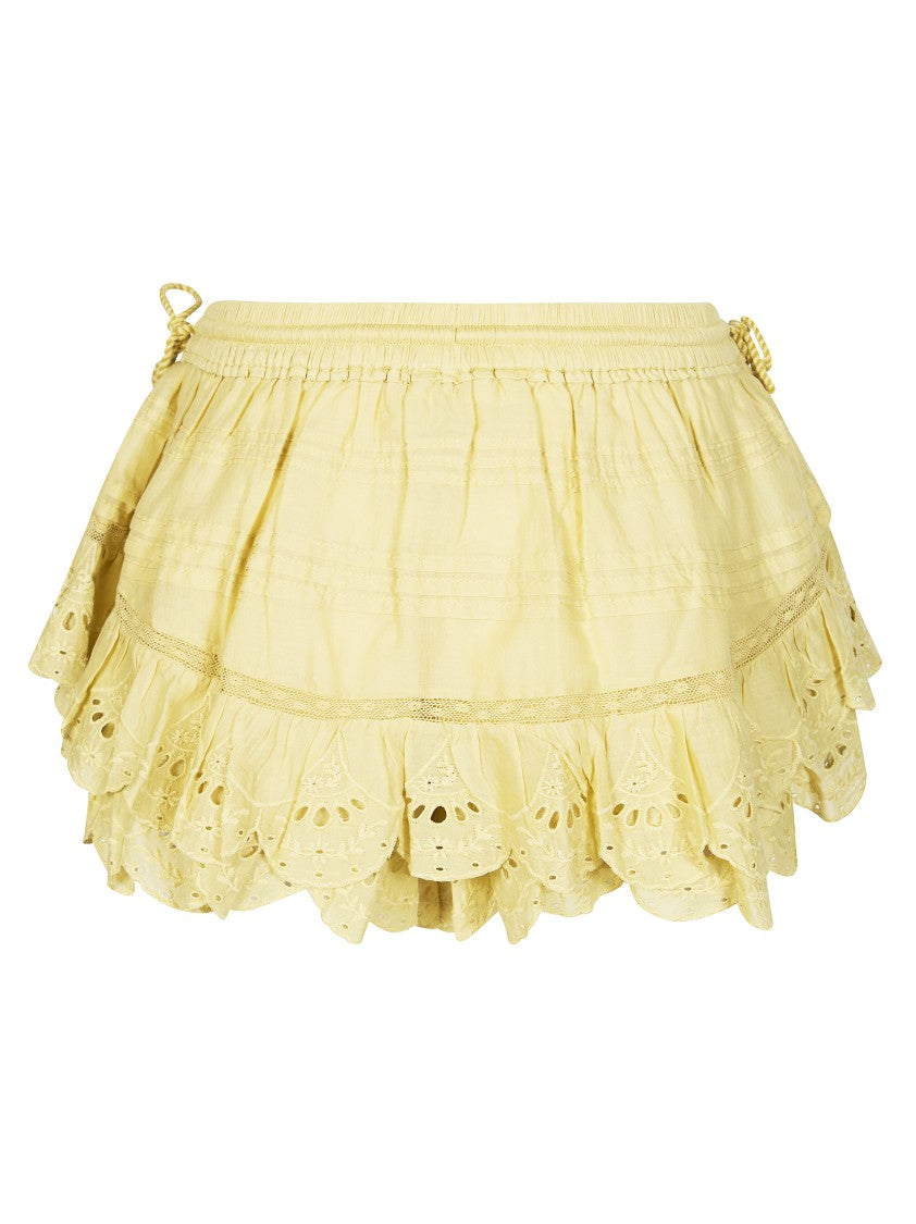 Isabel Marant Étoile Eyelet Lace Tassel Ties Bohemian Shorts