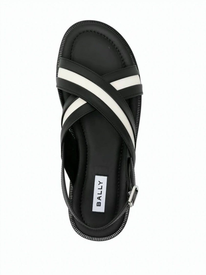 Bally Bally Dom Sandals With Rubber Sole And Adjustable Strap