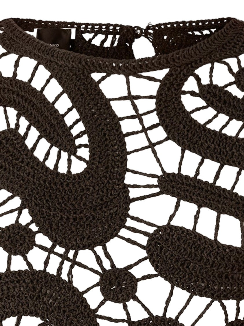 Pinko Intricate Crochet Sleeveless Top