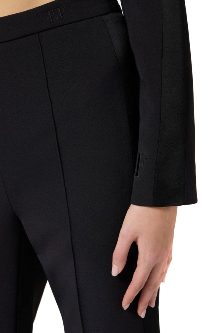 Elisabetta Franchi Tailored Double-Breasted Blazer Flared Trousers