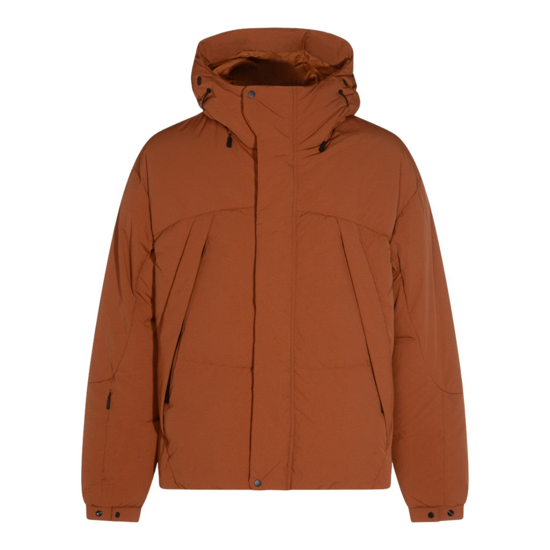 Jg1 Rust Padded Coat With High Collar