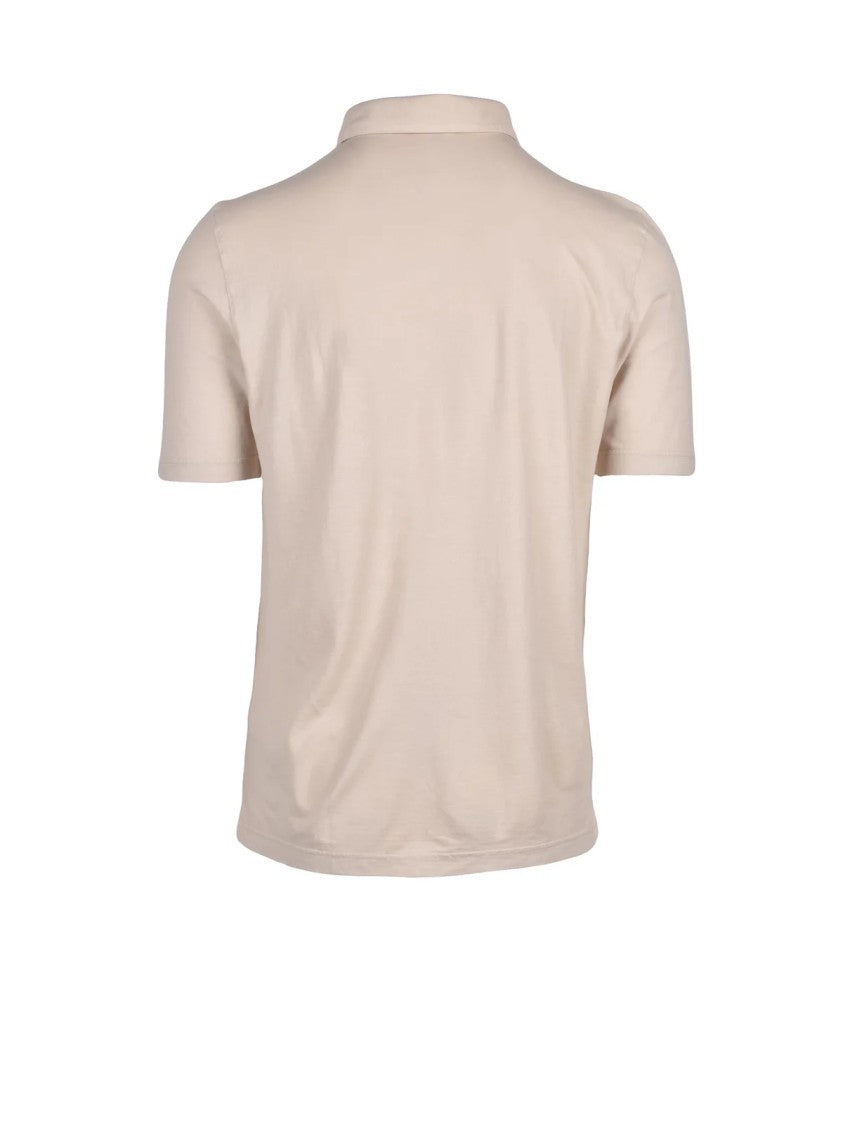 Ambrosio Beige Cotton Classic Polo Shirt