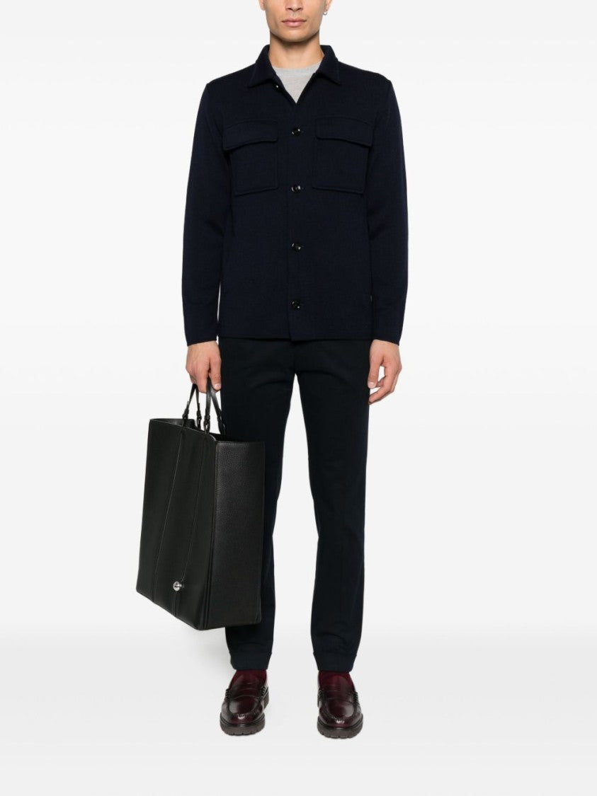 Alpha Studio Silk-Cashmere Blend Crew Neck Sweater