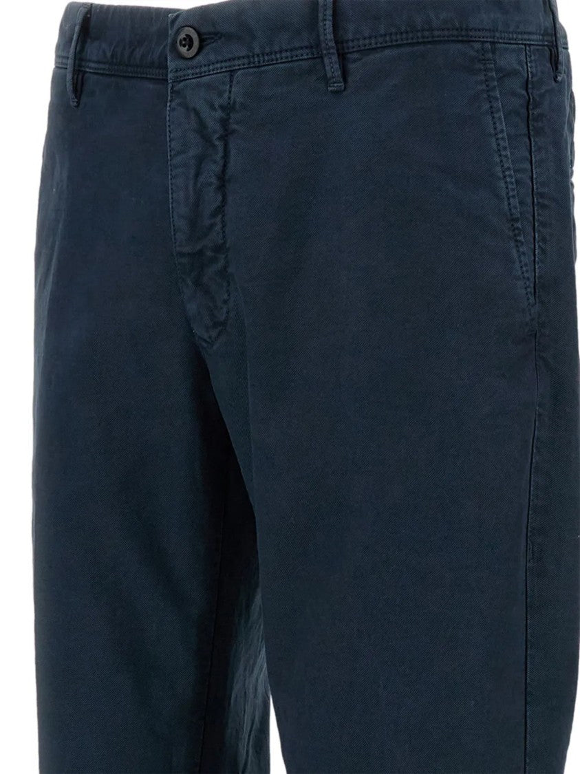 Incotex Blue Slim Fit Cropped Trousers
