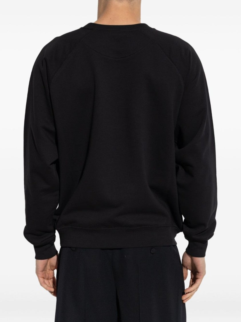 Vivienne Westwood Black Embroidered Logo Sweater With Raglan Sleeves
