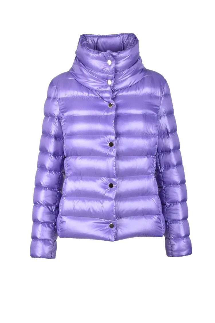 Annie Paris Quilted Down Jacket With High Collar