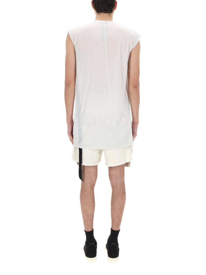 Drkshdw By Rick Owens Neutrals Dylan T Oversized V-Neck T-Shirt