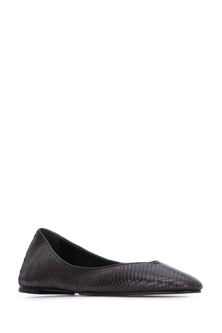 Jacquemus Textured Black Ballerina Flats